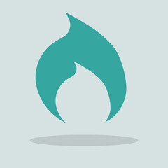 Flame vector icon illustration sign