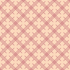 Japanese Diamond Line Vector Seamless Pattern