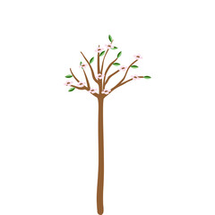 Obraz premium tree flat universal scenery collection set