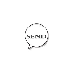 Send icon vector on white background Free Vector