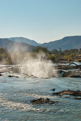 Epupa waterfalls in the Kunene region in northern namibia