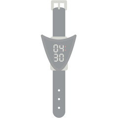 digital watch wristwatch black rubber strap