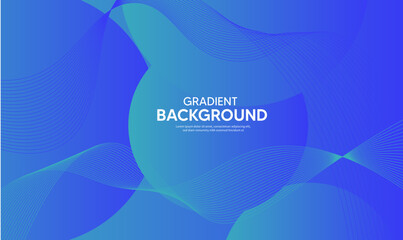 Abstract blue background with waves, Blue banner