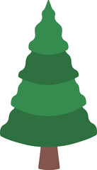 Fototapeta premium Winter Spruce Tree Watercolor 