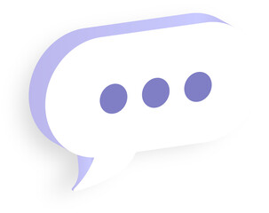 3D speech bubble icons illustration. Minimal blank 3d chat boxes sign. 3d png illustration.