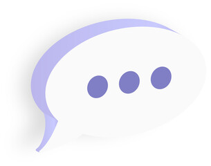 3D speech bubble icons illustration. Minimal blank 3d chat boxes sign. 3d png illustration.