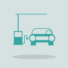 Petrol station vector icon illustration sign
