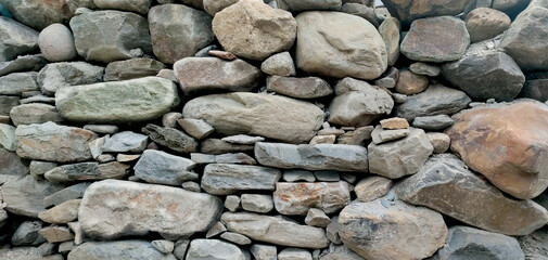 natural stone wall background green stones
