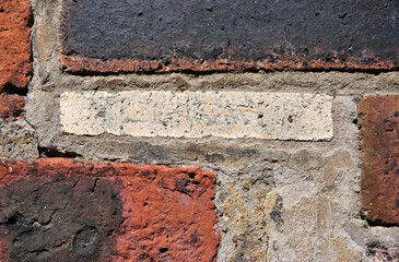 Close Up of Bricks on Old Textured Masonry Wall