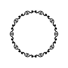 Floral oval frames. Botanical wreath design. Vector isolated illustrations.