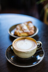 A great and tasty cup of cappuccino in Helsinki, Finland