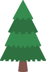 Christmas Watercolor Pine Tree
