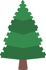 Fototapeta premium Christmas Watercolor Spruce Tree 