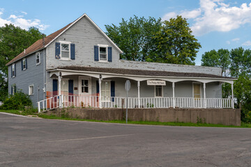 The Phelps Mill Store run down and closed next to Phelps Mill Underwood, Minnesota USA
