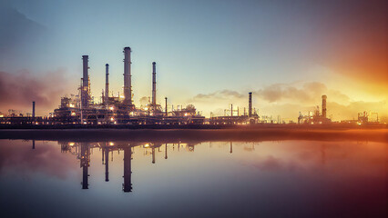 Obraz na płótnie Canvas Industrie 4.0 - Schwerindustrie - Chemieindustrie - Raffinerie Gasindustrie Umwelt 