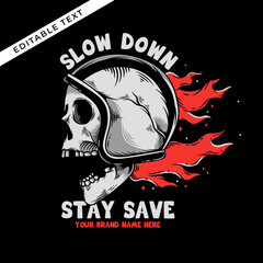 burning skull use the classic motorcycle helmet