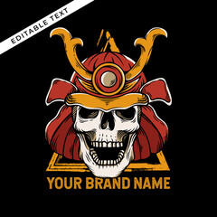 the skull samurai vector illustration