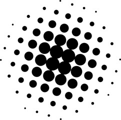 Halftone raster dots. Vector illustration.