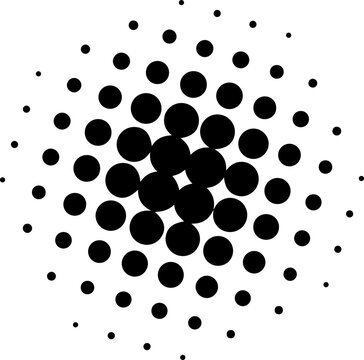 Halftone Raster Dots. Vector Illustration.