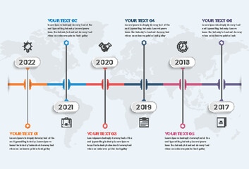 Simple Horizontal Timeline Infographics