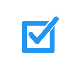 Check mark in box mark. Checkbox icon. Check, check mark vector icon. Check icon. filled icon. Set of colorful flat designs.