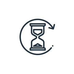 Hourglass icon isolated on a white background. Hourglass symbol for web and mobile apps.