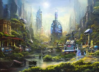 Fototapeta premium Travel Urban Lake Sky Bridge Architecture Winter Building Sea Tourism Water Nature River Sunset Landscape View City