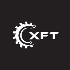 XFT letter technology logo design on black background. XFT creative initials letter IT logo concept. XFT setting shape design.
