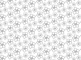 Flowers on white background pattern