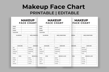 Makeup Face Chart 