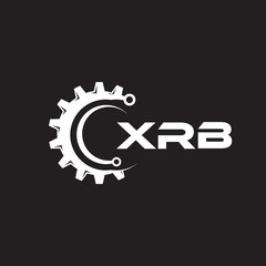 XRB letter technology logo design on black background. XRB creative initials letter IT logo concept. XRB setting shape design.
