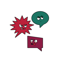 comic speech balloon with face expression stock vector