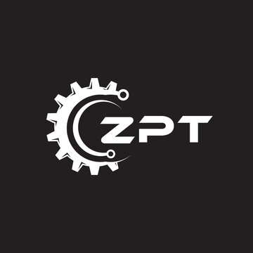 XPT letter technology logo design on black background. XPT creative initials letter IT logo concept. XPT setting shape design.
