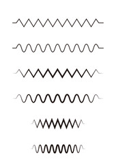 曲線 波状 波線 ジグザグ 正弦曲線 正弦波