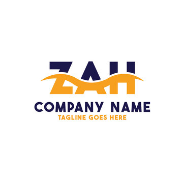 Letter ZAH logo design vector template, ZAH logo