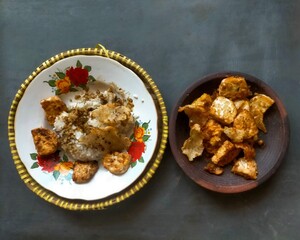 Food in a plate on the table