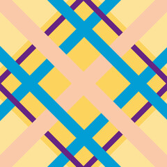 Seamless abstract geometric pattern. Seamless vector multicolor tartan pattern. Plaid background. Classic pattern for fabric, textiles, packaging, wrappers, etc