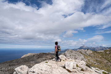 Fototapeta premium Puig des Teix summit, 1064 meters, Valldemossa, Majorca, Balearic Islands, Spain