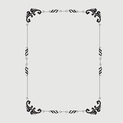 Frame, in the style of an ornament, Vector illustration eps 10, Art.	