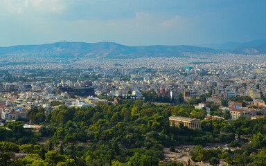 Fototapeta na wymiar Aerial View of Athens, Greece