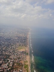 aerial view of beach