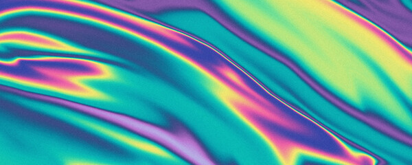 Liquid colorful neon gradient grainy texture - obrazy, fototapety, plakaty