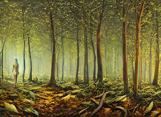 Road Nature Foliage Orange Sun Season Woods Fall Park Tree Trees Wood Leaf Forest Green Leaves Golden Natural Color Red Landscape Autumn Fog Path Yellow