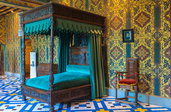 Katerina Medici bedroom Blois castle in Loire valley, France