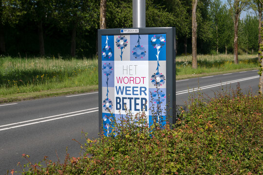 Billboard Corona It Will Get Better Theme Along The Road At Amsterdam The Netherlands 2020