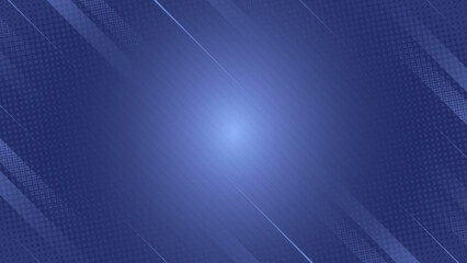 Blue diagonal geometric striped background with halftone detailed