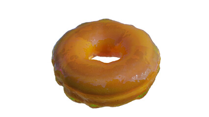 donut with sprinkles isolated on white