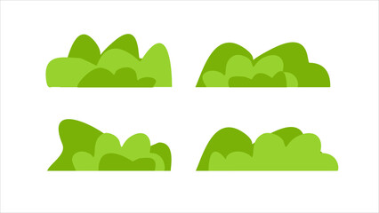 Architecture sketch icon garden side view vector, Drawing plant for landscape design. Green Vector illustration. Set of tree sketches isolated on white for design architect park and garden