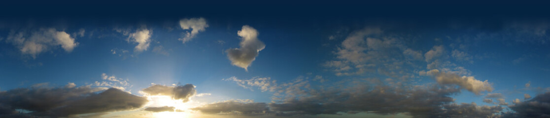 360° background sky and clouds