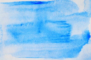 Fototapeten blue brush strokes watercolor abstract background © kichigin19
